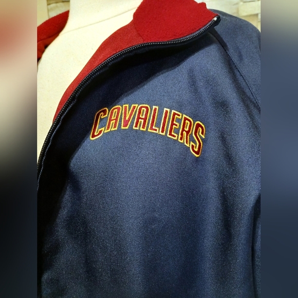 Adidas Cleveland Cavaliers Fleece Lined Jacket Coat Men's Large - Picture 3 of 11